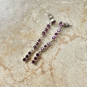 Purple Drop Earrings
